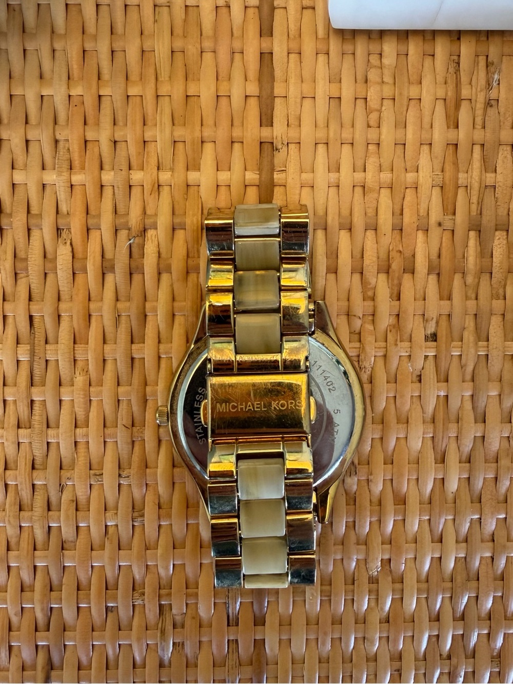 Michael Kors Gold and Cream Bracelet Watch - Picture 2 of 2